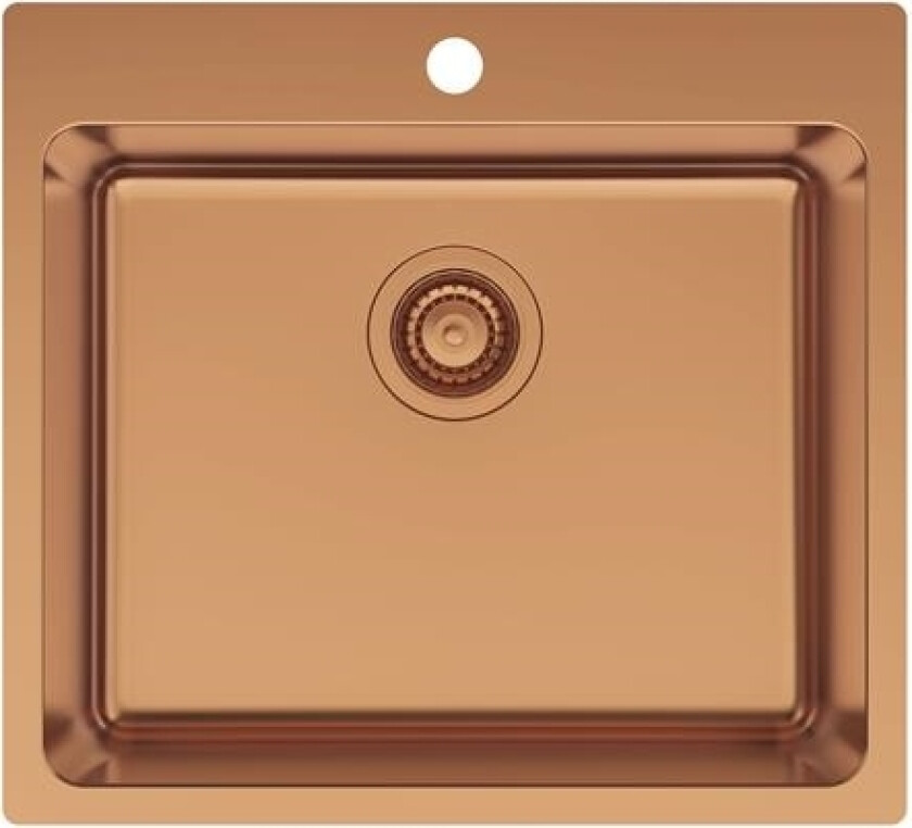 La 550 Køkkenvask 550X500 M/Hanehul, Pvd Kobber