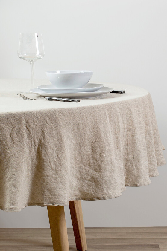 Duk Sunrise rund - Beige