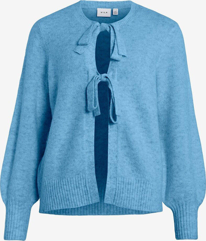 Kardigan viEllie L/S Bow Knit Top - Blå