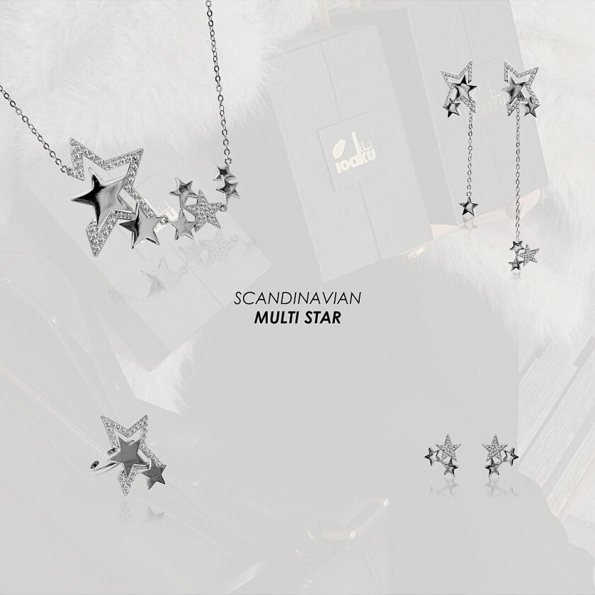 adventskalender - Scandinavian Multi Star - Sølv