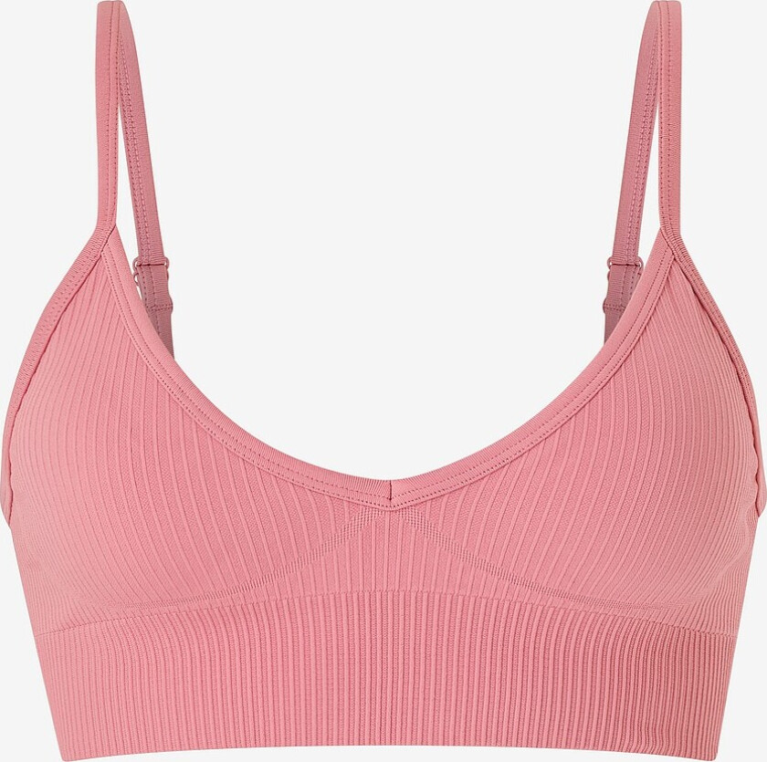 Sports-BH Ribbed Seamless Deep Cut Bra - Rosa