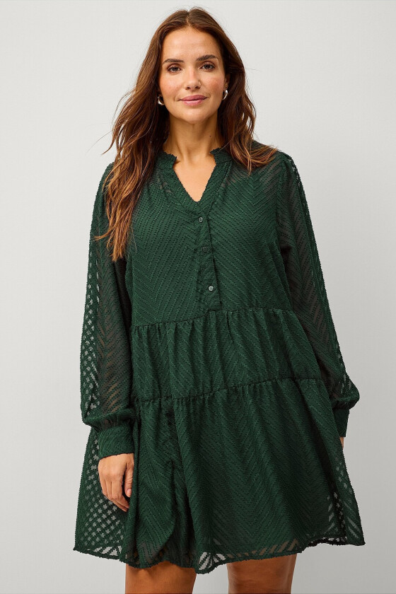 Kjole vHut L/S Abk Dress - Grønn