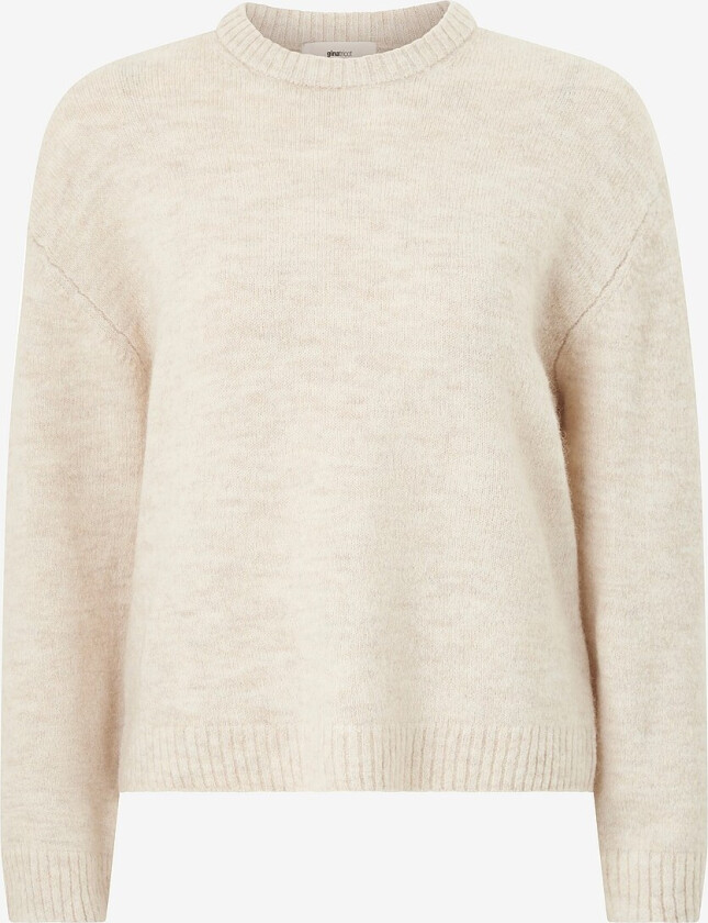 Genser Crew Neck Knitted Sweater - Beige