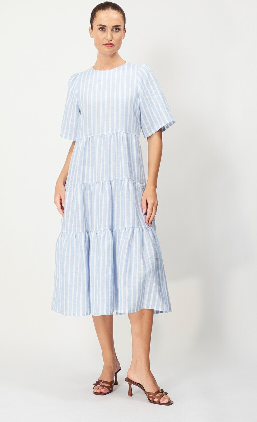 Kjole i lin Judith Dress - Blå