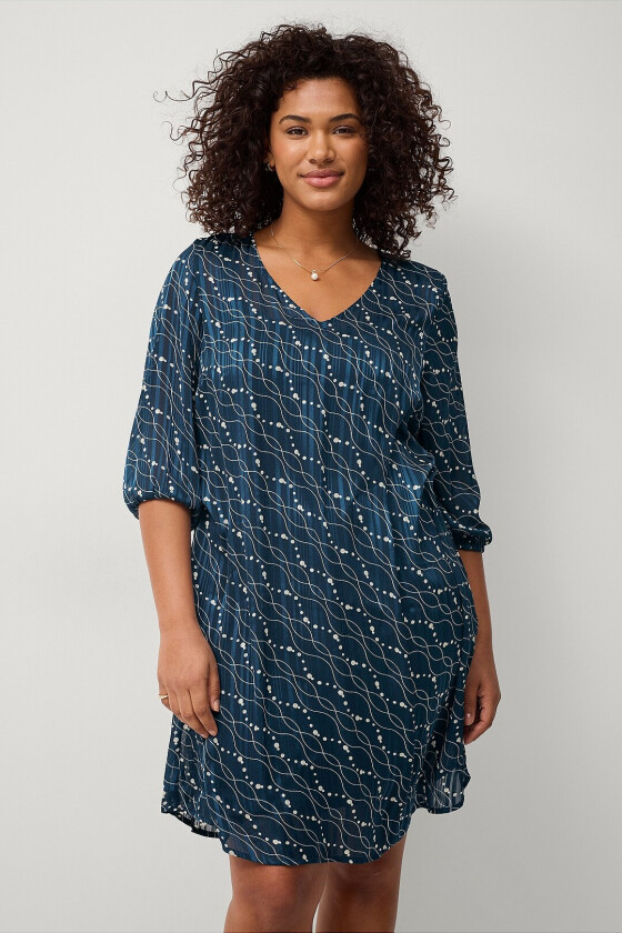 Kjole mLucy 3/4 Abk Dress - Blå