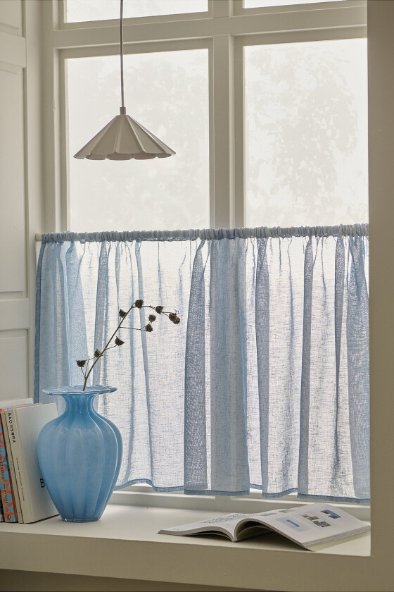 Kafégardin Mila Bottom Curtains - Blå