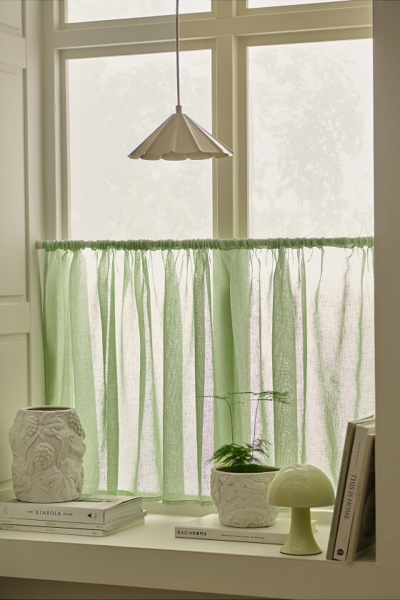 Bilde av Kafégardin Mila Bottom Curtains - Grønn