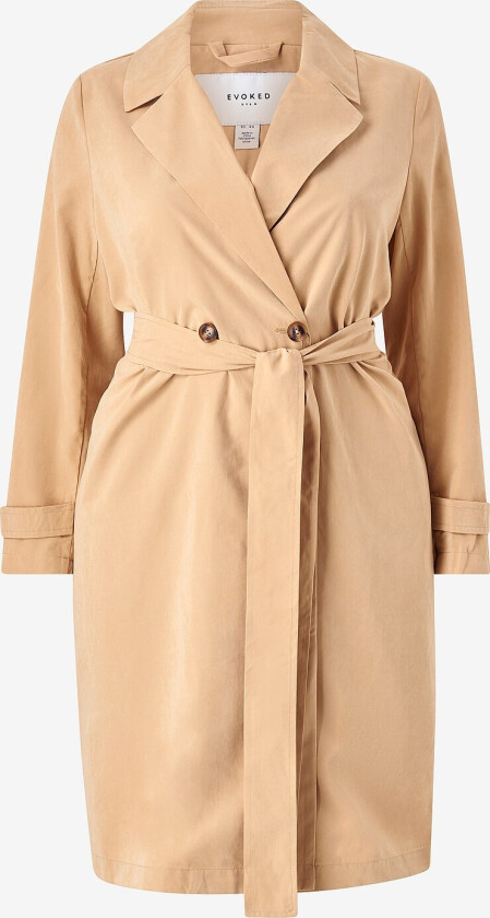 Kåpe viJulilan L/S Trench Coat Curve - Beige
