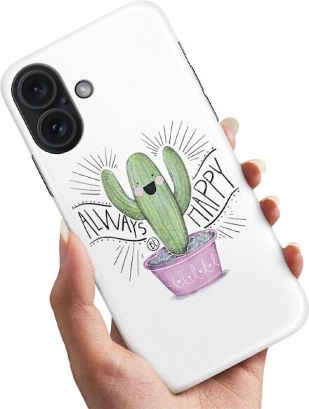 iPhone 16 - Deksel/Mobildeksel Happy Cactus