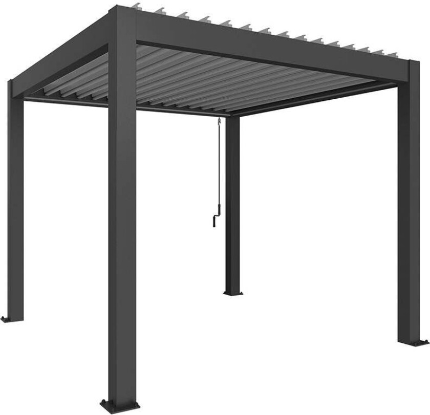 Bilde av Pergola størrelse 3 x 3 metallic mørkegrå/sølv