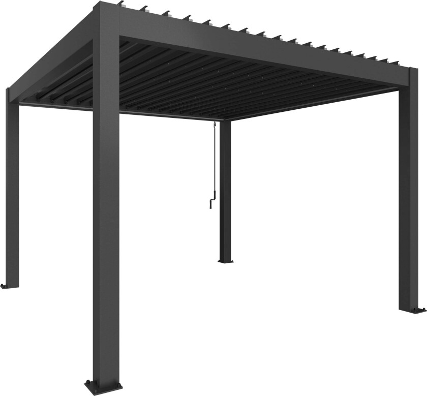 Bilde av Pergola størrelse 3,5 x 3,5 metallic mørkegrå