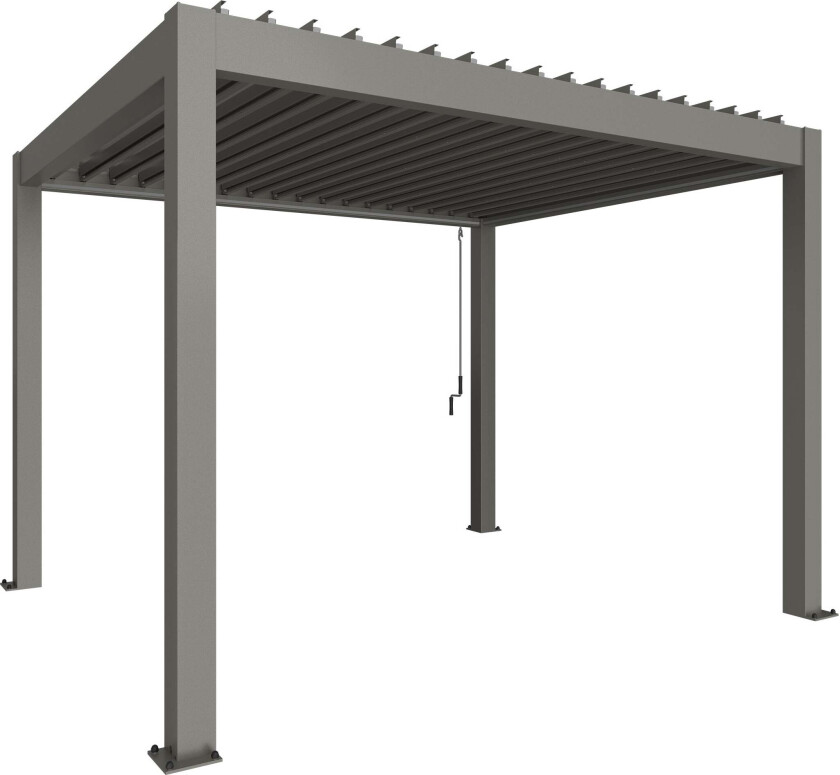 Pergola størrelse 3,5 x 3 metallic quartz grå