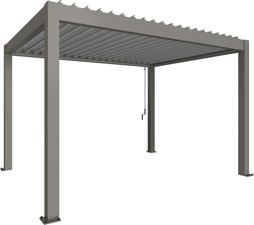 Pergola størrelse 4 x 3 metallic mørkegrå/sølv