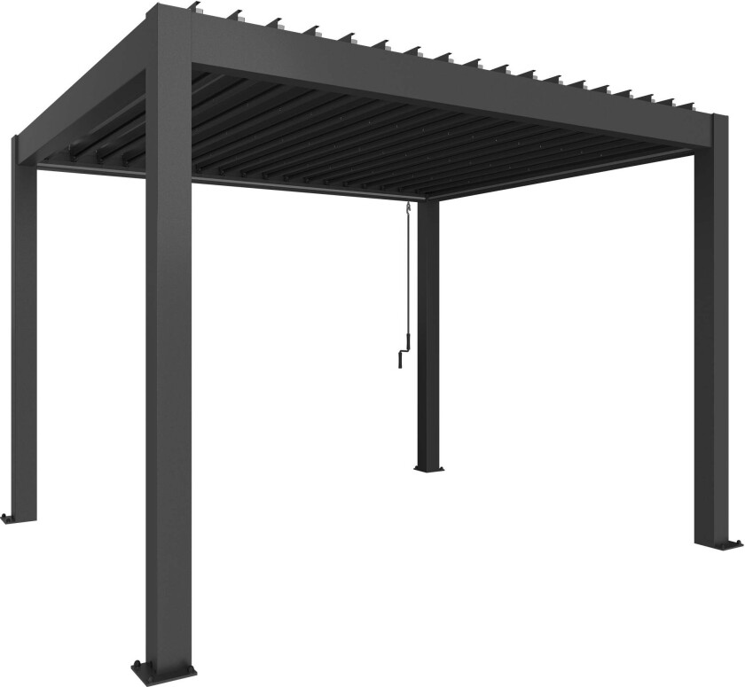 Pergola størrelse 3 x 3,5 metallic mørkegrå