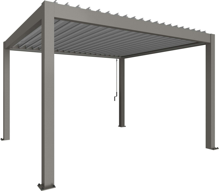 Pergola størrelse 4 x 3,5 metallic quartz grå/sølv