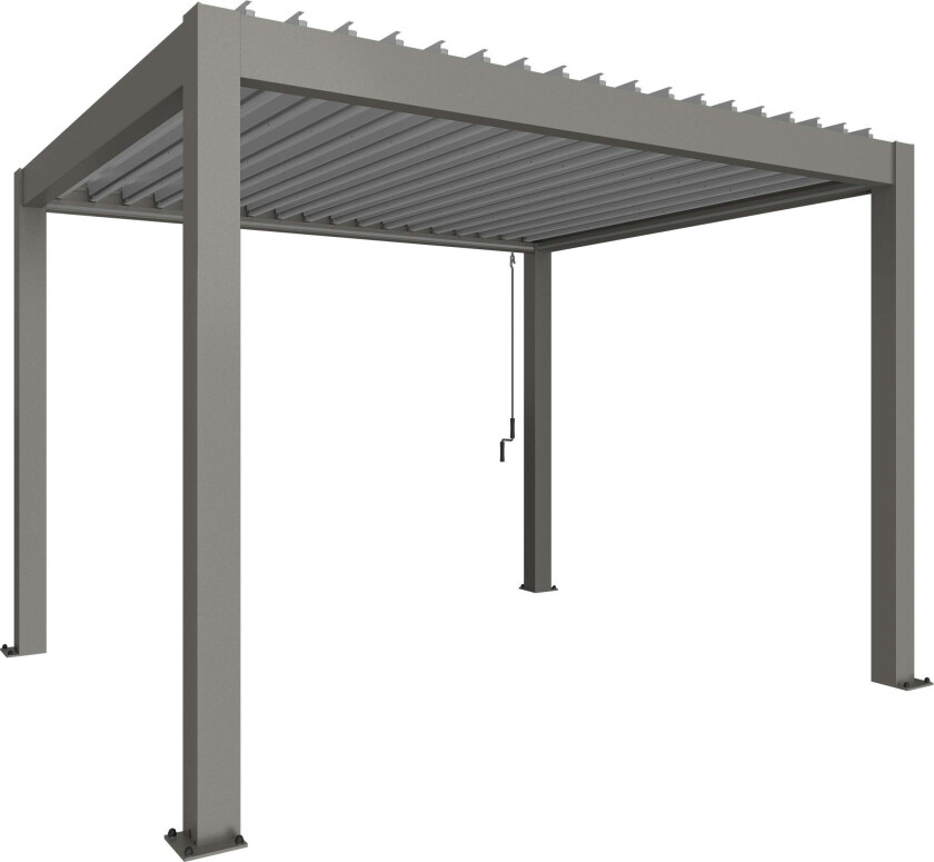 Pergola størrelse 3 x 3,5 metallic quartz grå