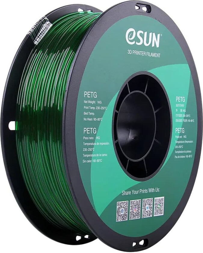 eSUN PETG 1.75mm 1kg - Translucent Green