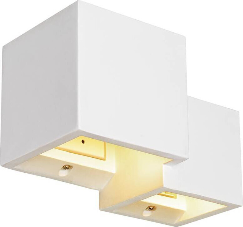 Plastra dobbel vegglampe opp/ned lys - Hvit