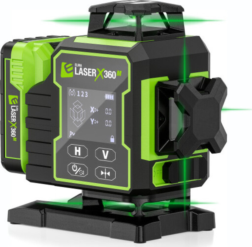 Laser X360-M linjelaser med motorisert sokkel og fjernkontroll