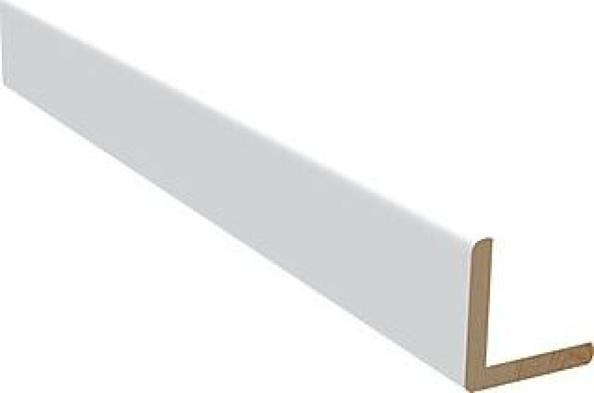 Vinkellist furu hvit bomull S0502-Y 28x28x2700 mm