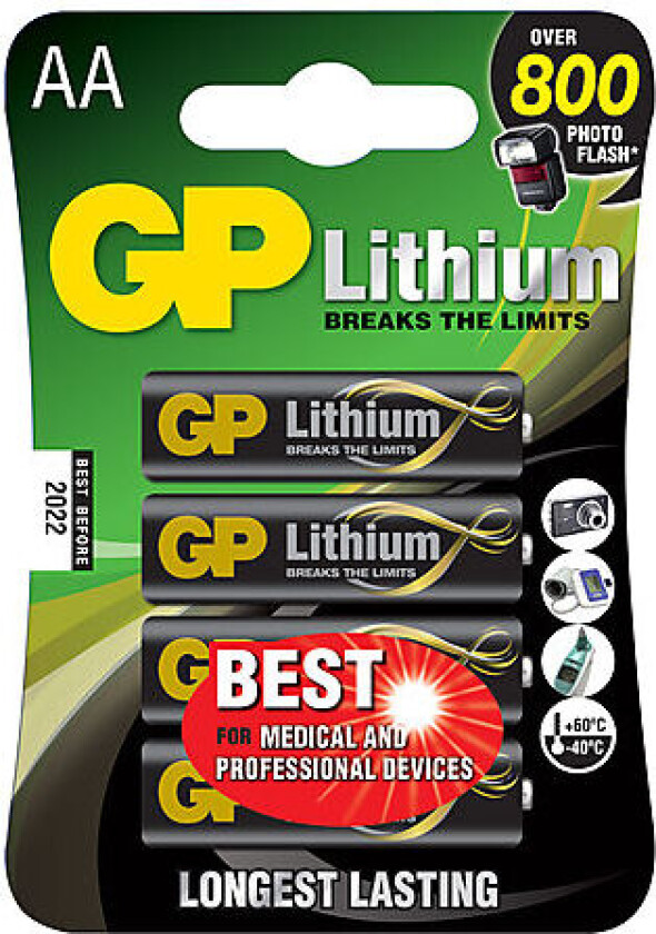 Batteri lithium AA 1,5 volt