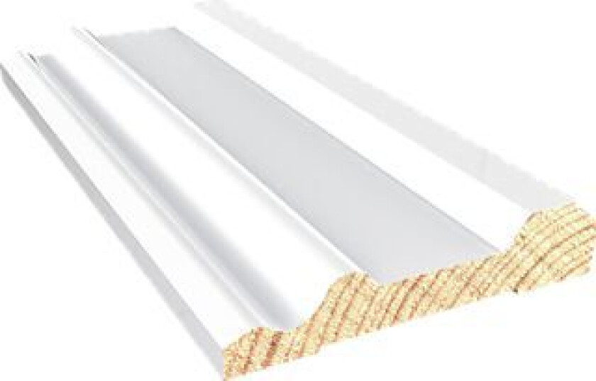 Karmlist furu dørsett hvit bomull S0502-Y 15x70 mm