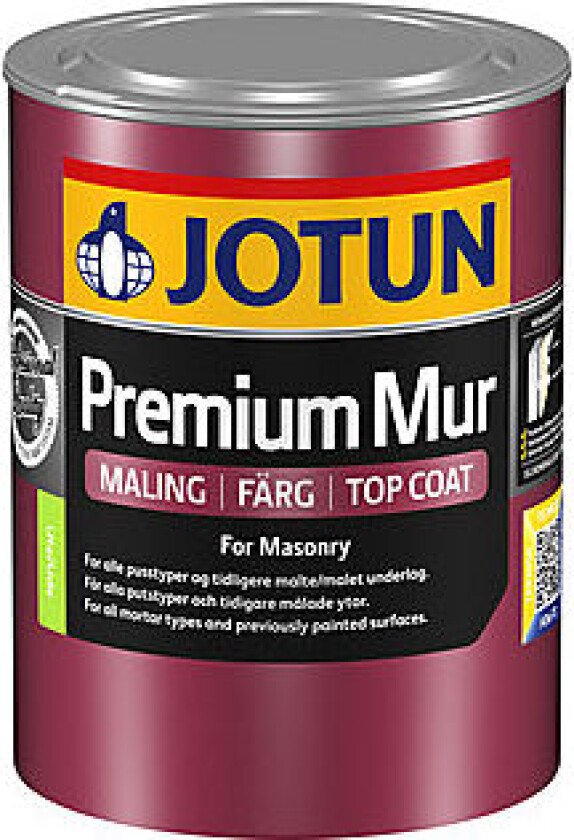 Premium mur mørkgrå-base 9 liter