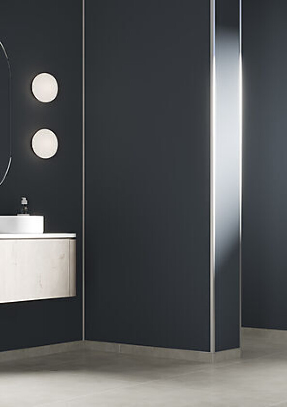 Baderomsplate sort reykjavik 11x620x2400 mm