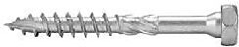 Treskrue utvendig 6-kant ZNNI 8-80 mm TTVF-H TX30 pakke a 50 stk