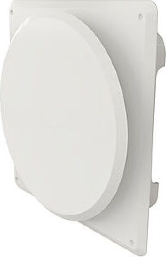 Tallerkenventil hvit plast 4-kant karm/ramme 6x6