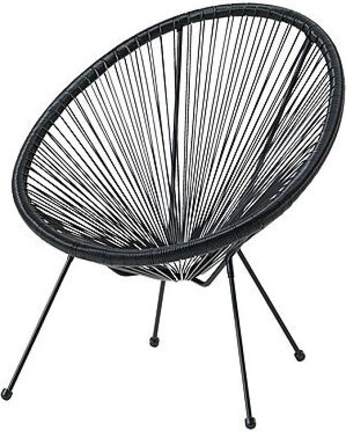 Hagestol string 71x81x82 cm sort/natur