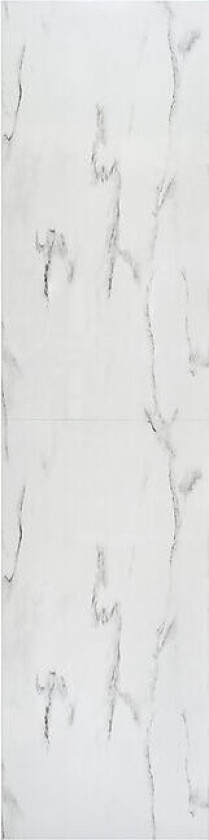 Baderomsplate hvit marmor glossy 620x2400 mm