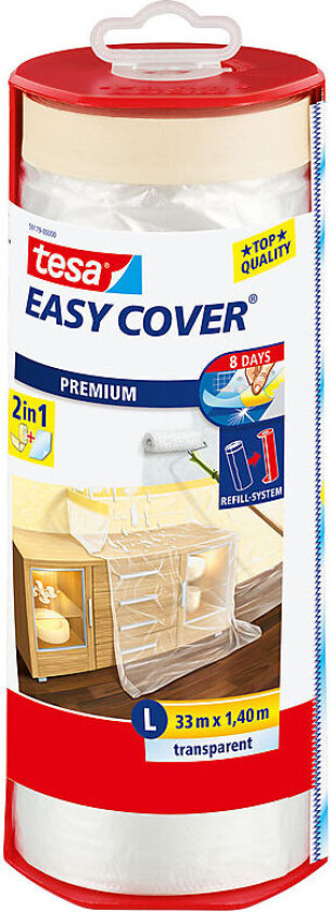 Easy Cover dekkfolie og maskeringstape 33 m x 144 cm