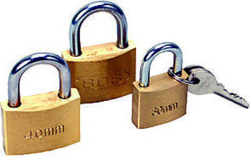 Hengelås messing 30 mm