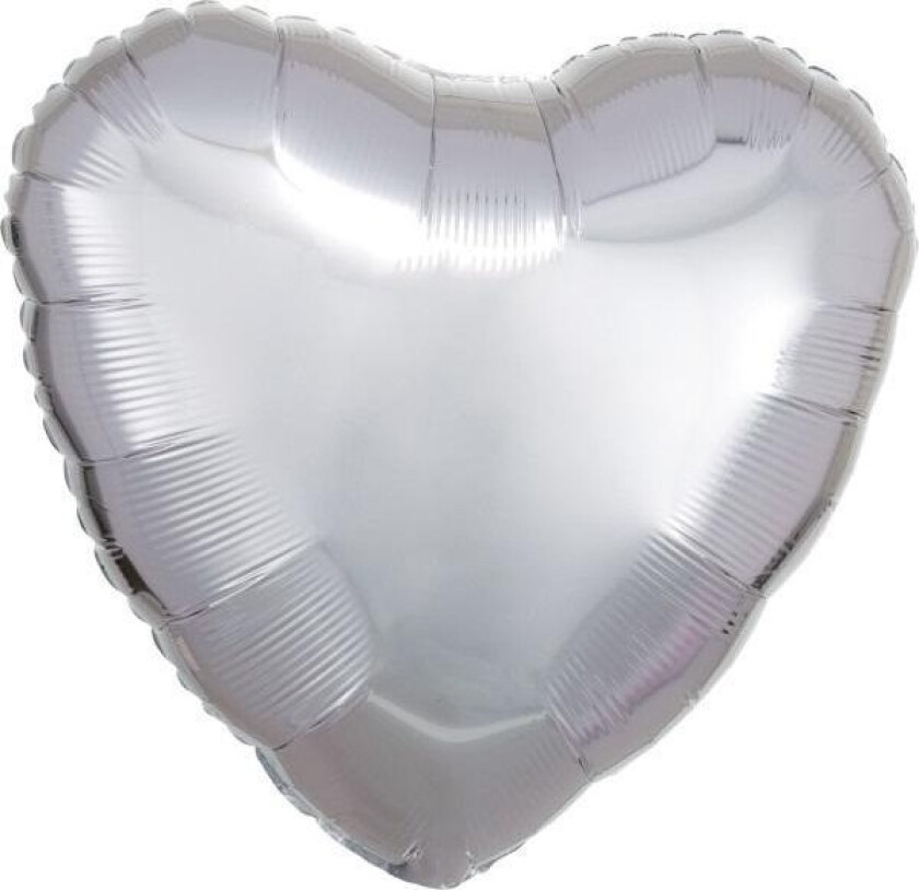 Foil Balloon Metallic Silver Heart 43Cm 9914087