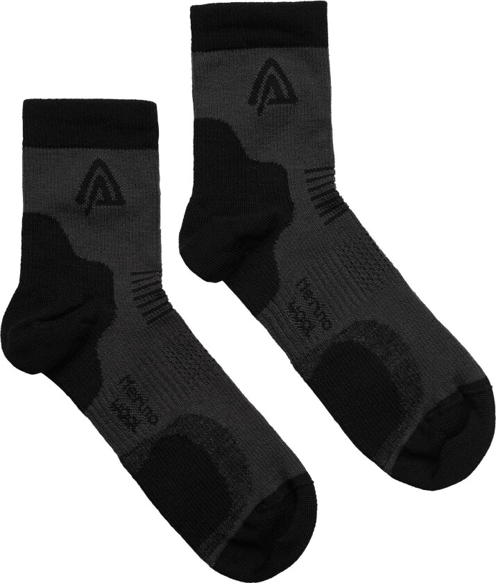 Running Socks, 2pk Jet Black 36-39