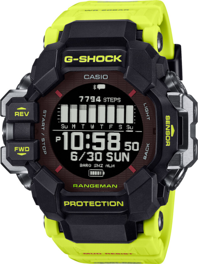 G-Shock Master og G-Land Rangeman GPR-H1000RY-1A9ER - Digital - Sort - Herreklokker - Resin - Mineral
