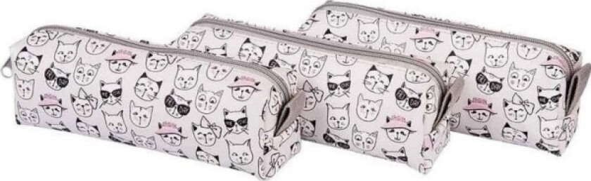 One-Compartment Pencil Case Cat Faces