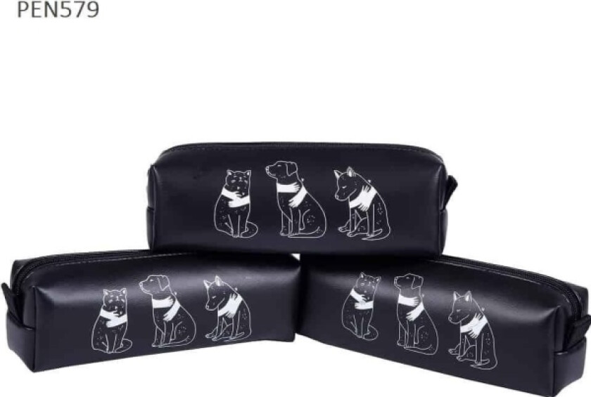 One-Compartment Pencil Case Dogs Outline