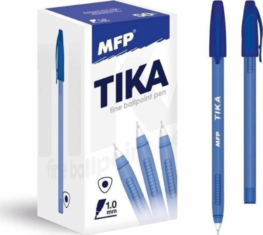 Teka Tika 107 Kulepenn Blå (50 Stk)