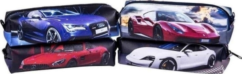 One Compartment Pencil Case Mix Cars