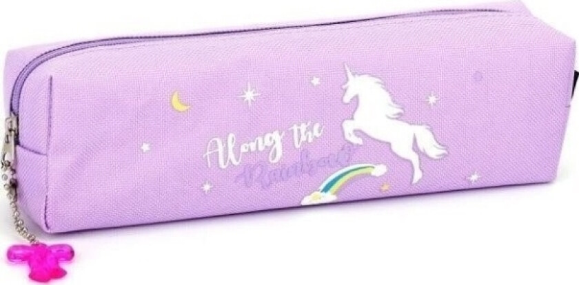 Small Tube Pencil Case Unicorn Purple