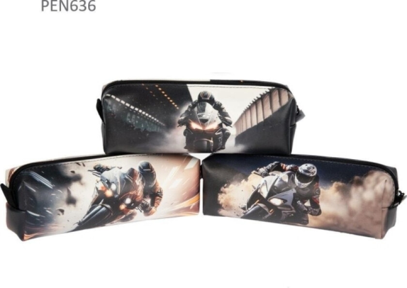 One-Compartment Pencil Case Motorcycles Mix
