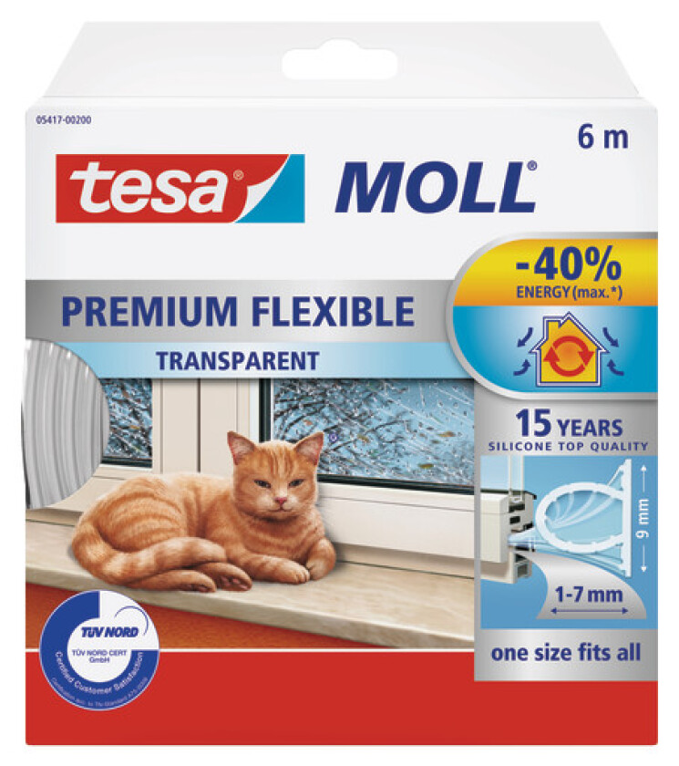 moll tetningsliste, O-profil, 6 m, klar