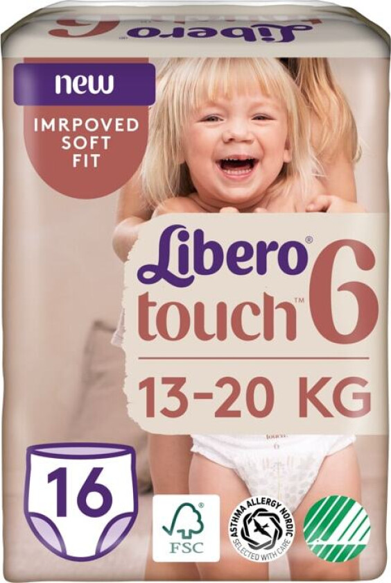 Libero Touch Pant Str.6 16stk