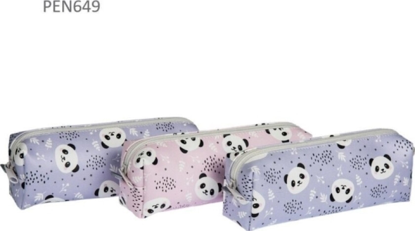 One-Compartment Pencil Case Panda Mix