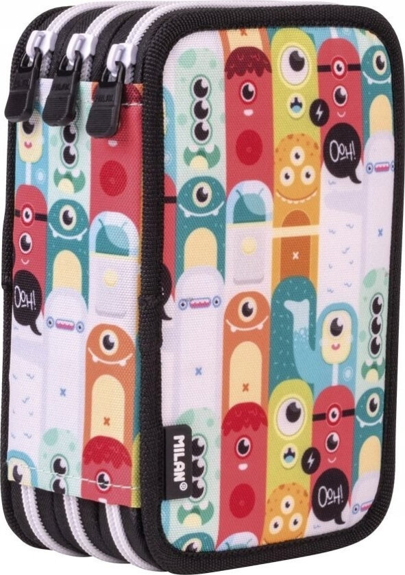 Aliens 3 Item Pencil Case With Accessories Multicolored