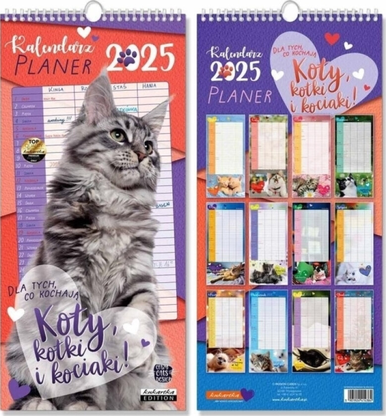 Kalender 2025 Veggplanlegger Katter