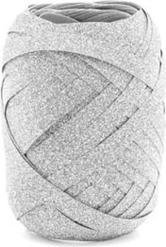 Gavebånd, Sølv Glitter 10M