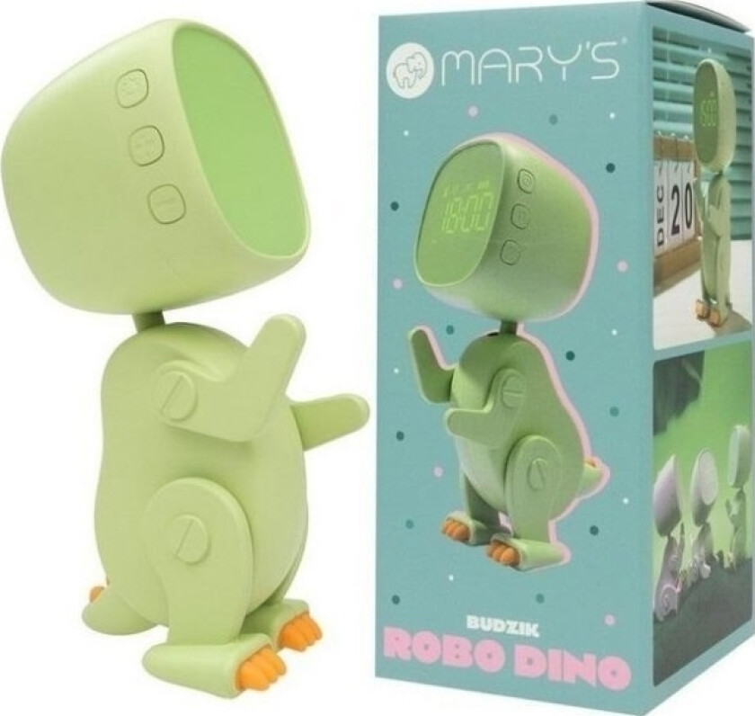 Mary`S Robo Dino Alarm Clock Green - Mw61059